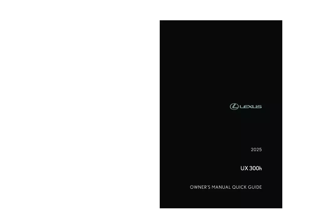 2025 Lexus Ux owners manual