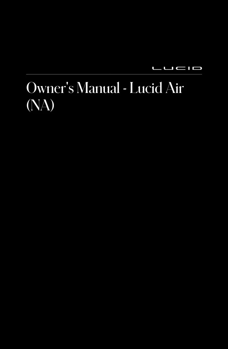 2022 Lucid Air owners manual