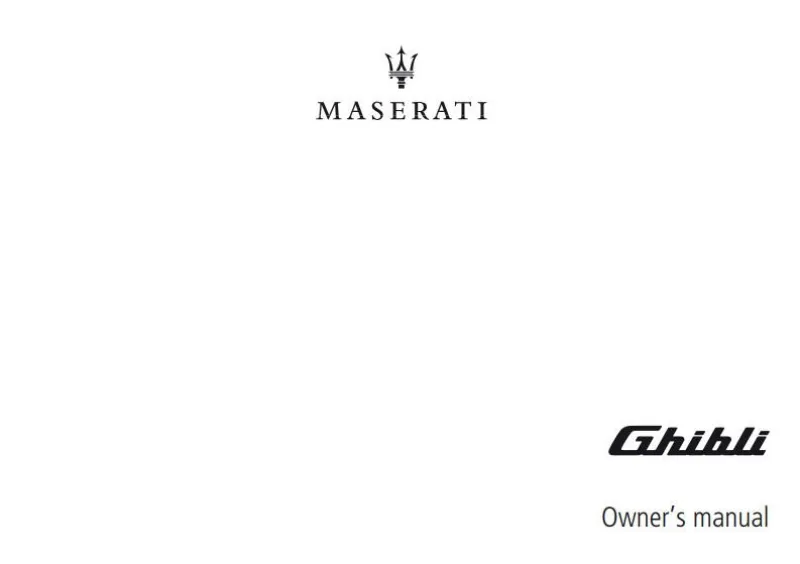 2019 Maserati Ghibli owners manual