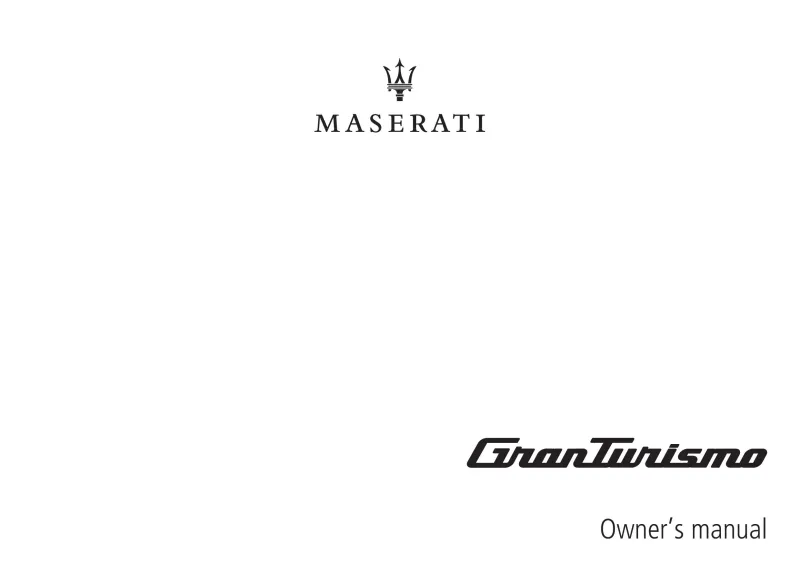 2020 Maserati Granturismo owners manual