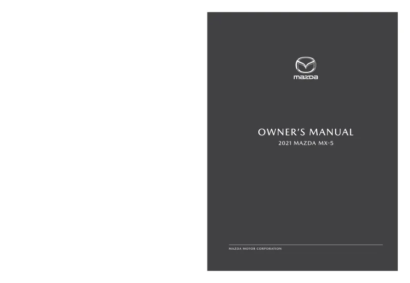 2021 Mazda Mx5 Miata owners manual