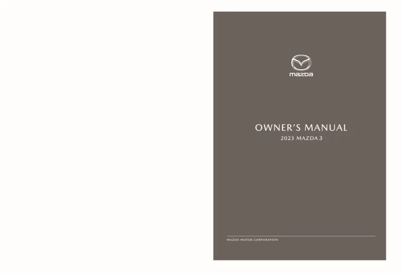 2023 Mazda 3 owners manual