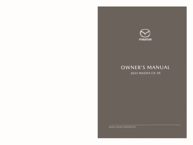2023 Mazda CX 30 owners manual