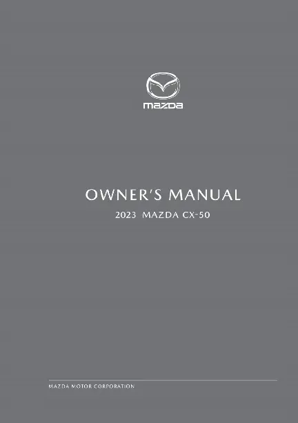 2023 Mazda Cx5 owners manual