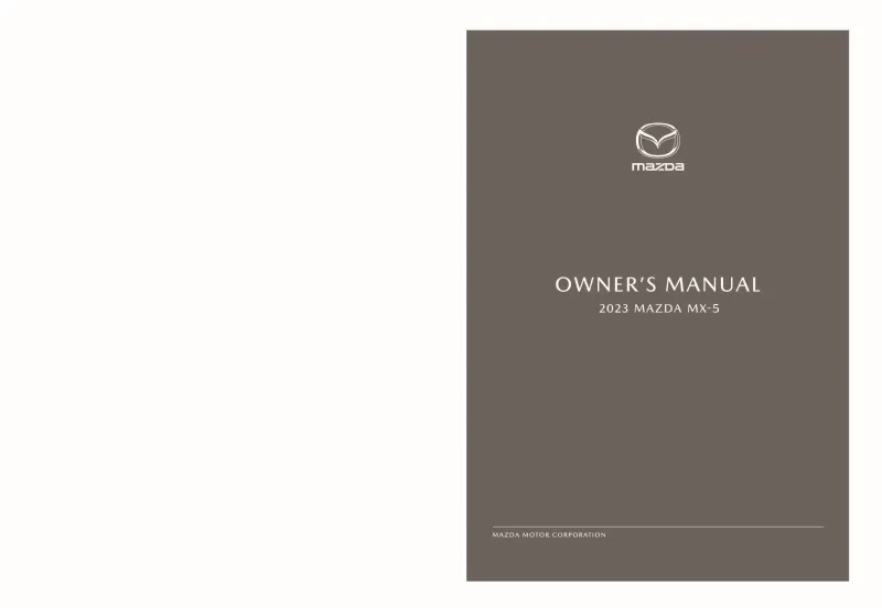 2023 Mazda Mx5 Miata owners manual