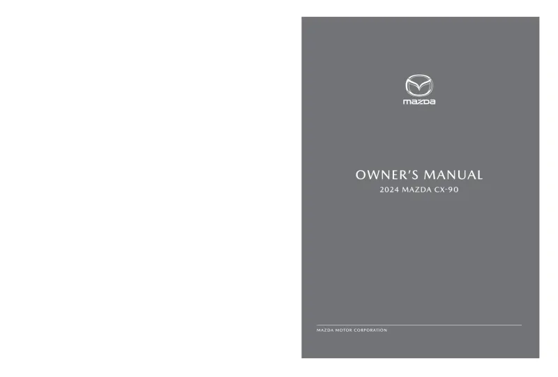 2024 Mazda CX 90 owners manual