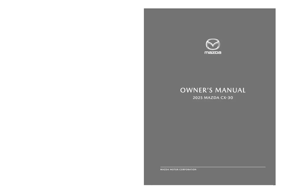 2025 Mazda CX 30 owners manual