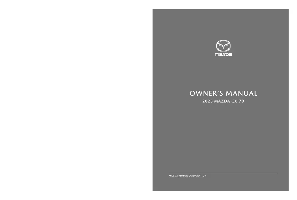 2025 Mazda CX 70 owners manual