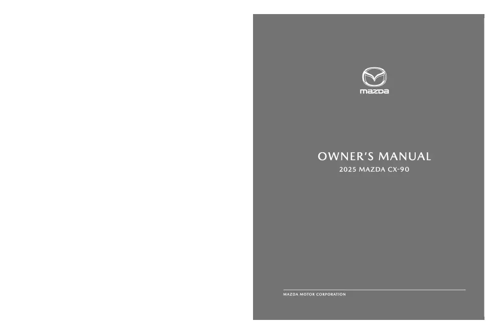 2025 Mazda CX 90 owners manual