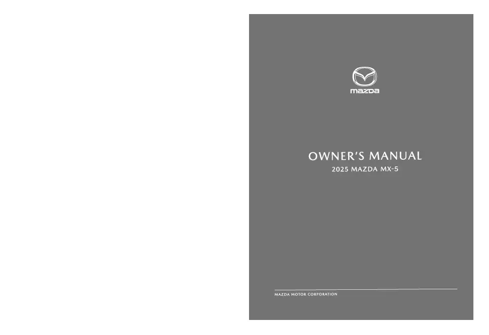 2025 Mazda Mx5 Miata owners manual