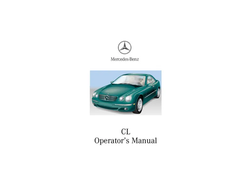 2000 Mercedes-Benz CL Class owners manual