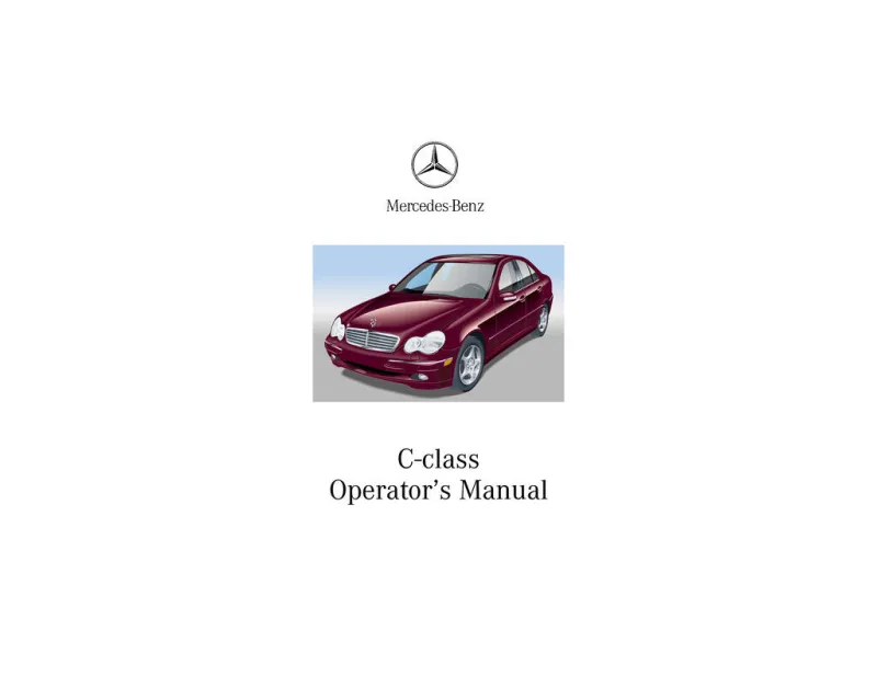 2001 Mercedes-Benz C Class owners manual