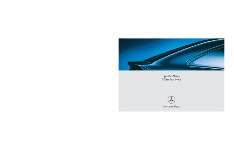 2005 Mercedes-Benz C Class Coupe owners manual