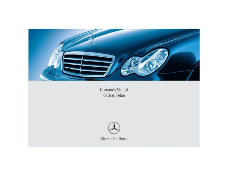 2005 Mercedes-Benz C Class owners manual