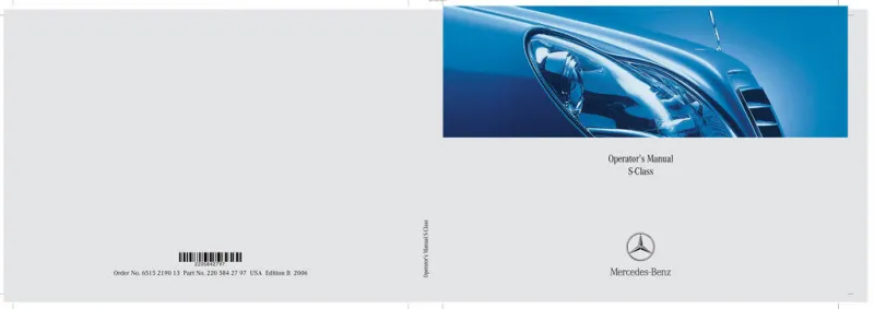 2006 Mercedes-Benz S Class owners manual