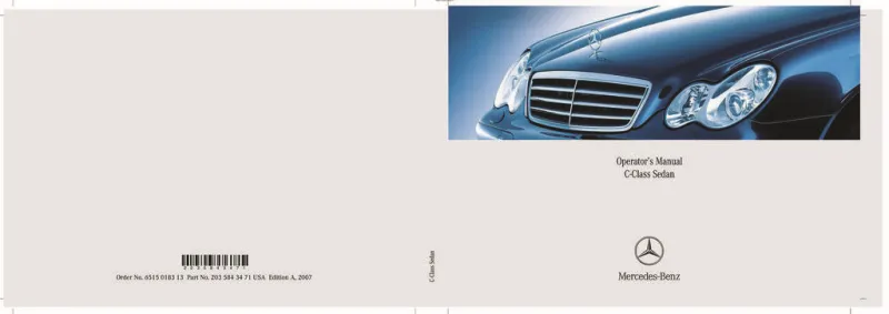 2007 Mercedes-Benz C Class owners manual