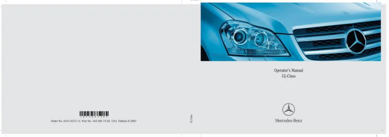 2007 Mercedes-Benz GL Class owners manual