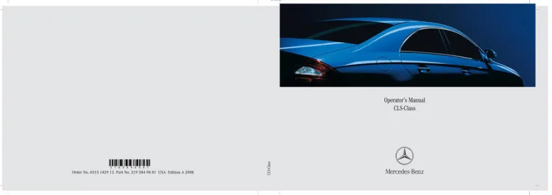 2008 Mercedes-Benz CLS Class owners manual