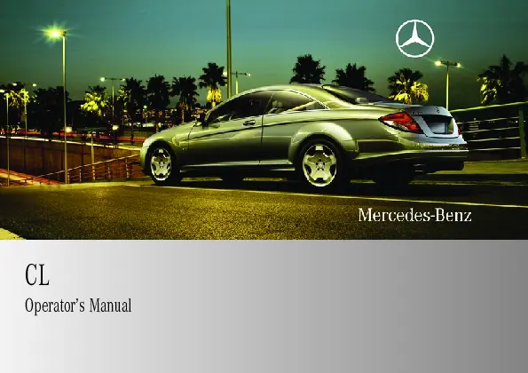 2009 Mercedes-Benz CL Class owners manual