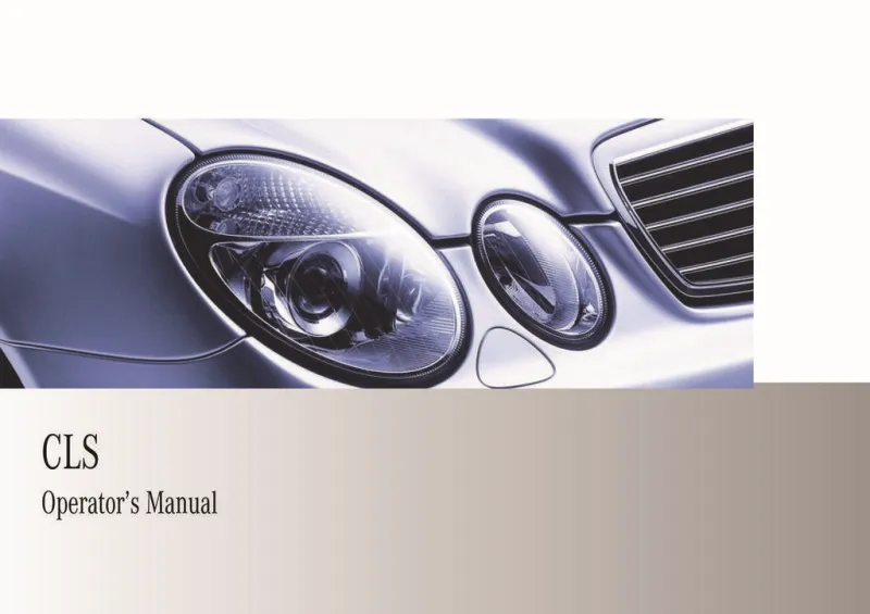 2009 Mercedes-Benz CLS owners manual