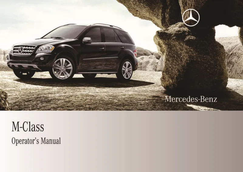 2009 Mercedes-Benz M Class owners manual