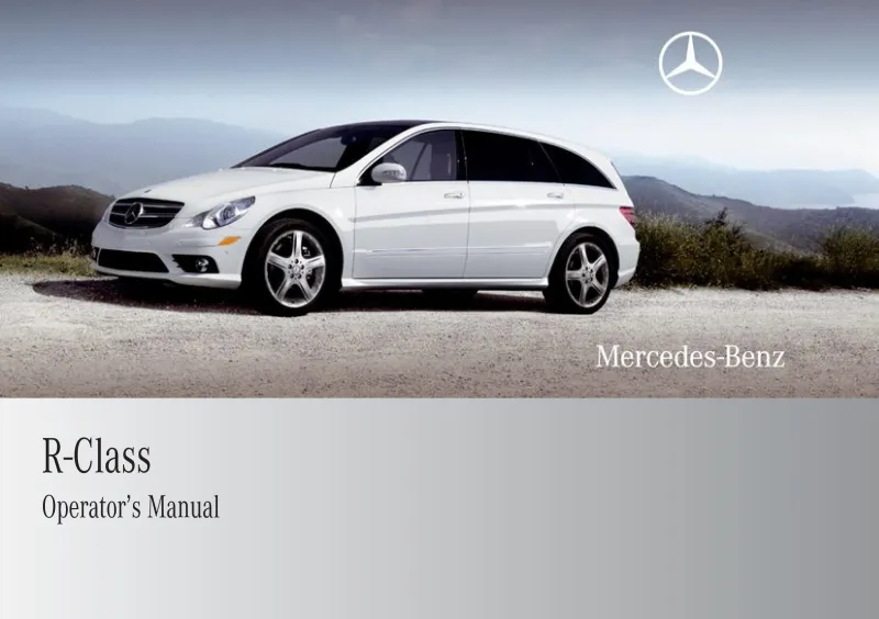 2009 Mercedes-Benz R Class owners manual