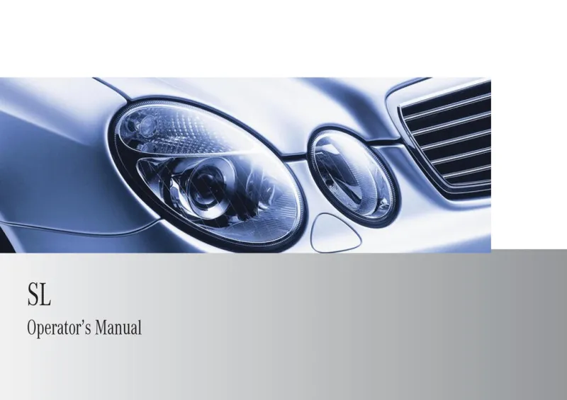 2009 Mercedes-Benz SL Class owners manual
