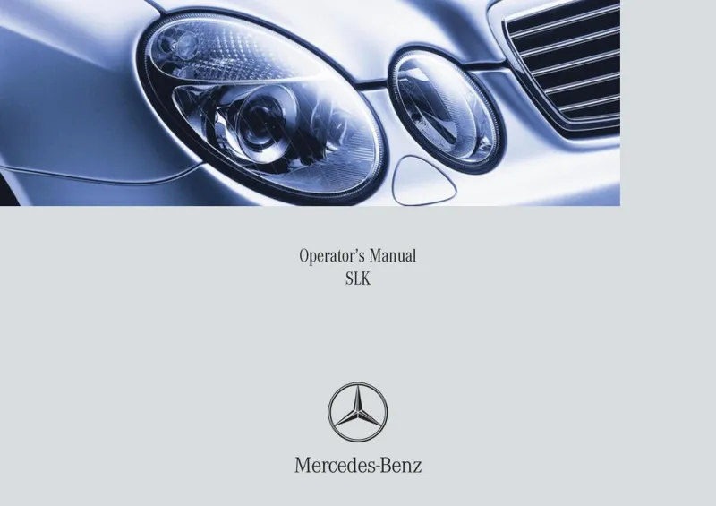 2009 Mercedes-Benz SLK Class owners manual