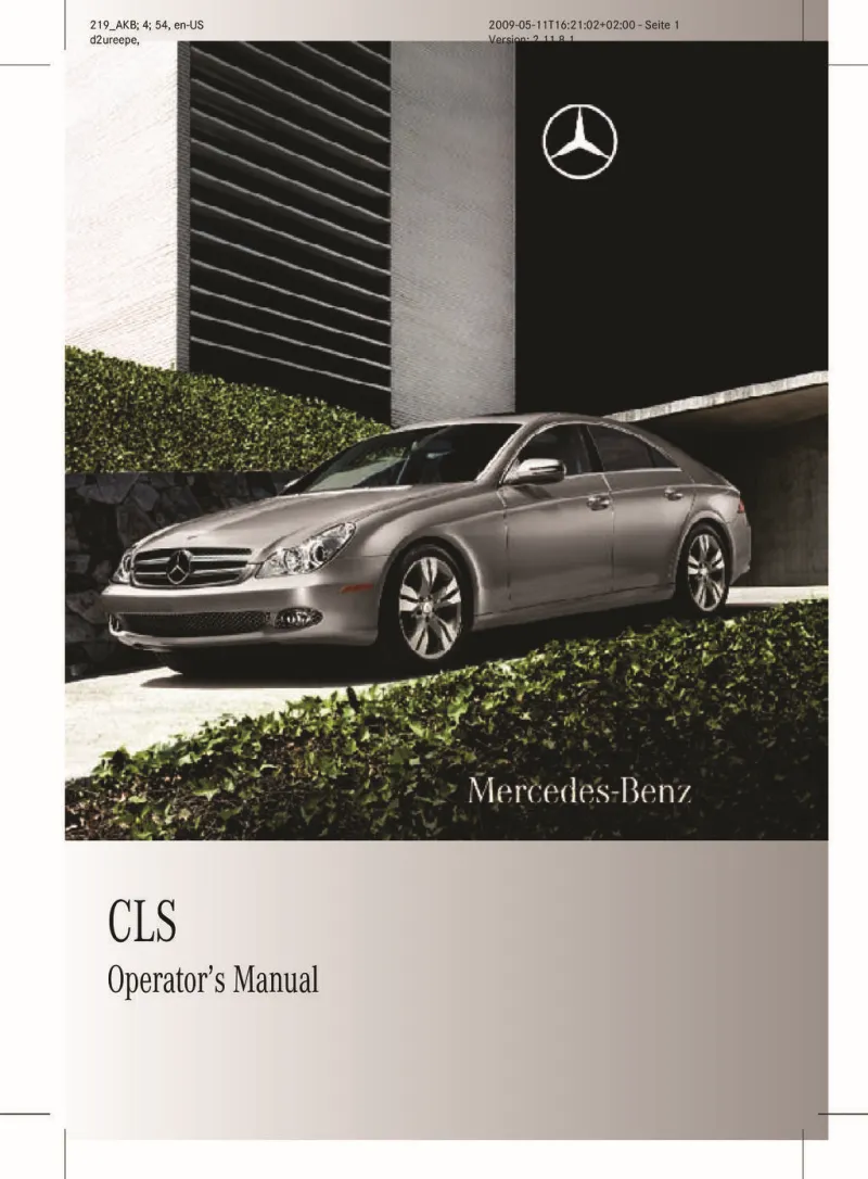 2010 Mercedes-Benz CLS owners manual