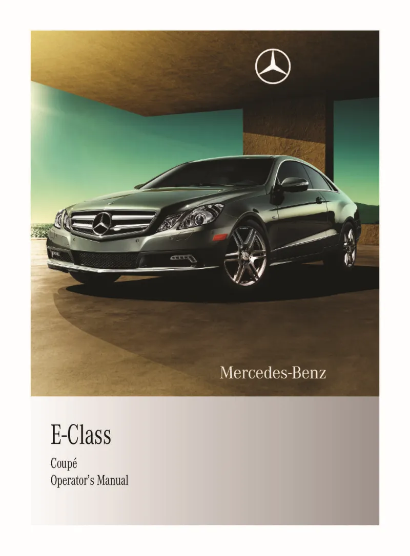 2010 Mercedes-Benz E Class Coupe owners manual