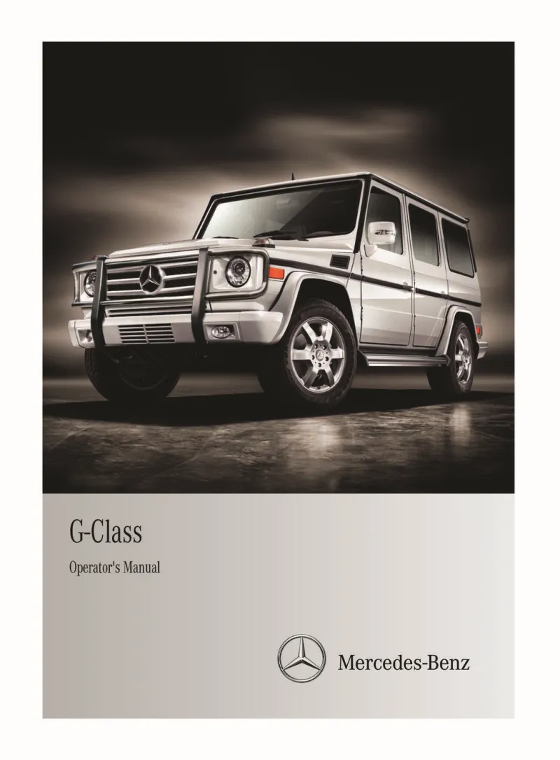 2011 Mercedes-Benz G Class owners manual