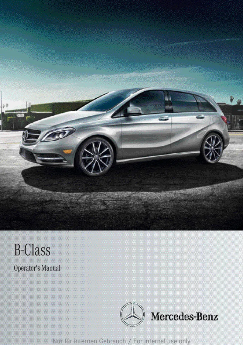 2012 Mercedes-Benz B Class owners manual