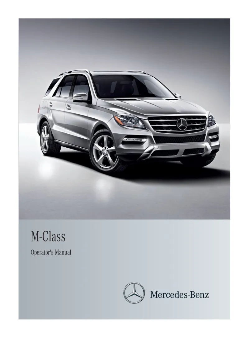 2012 Mercedes-Benz M Class owners manual