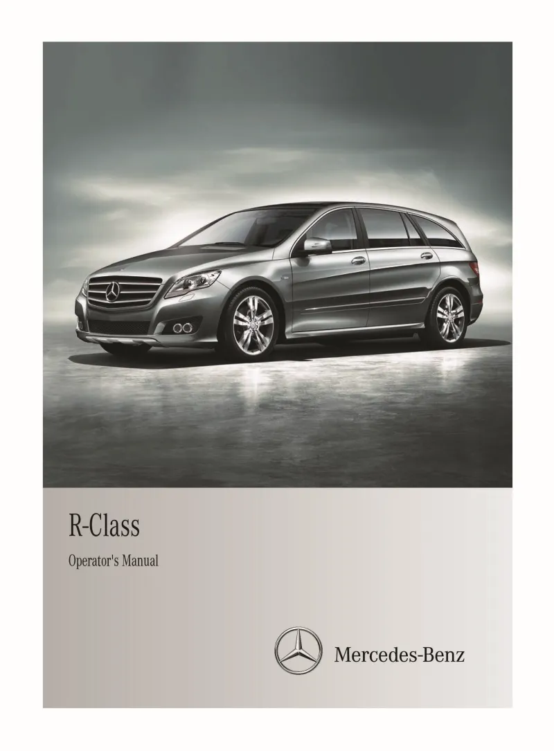 2012 Mercedes-Benz R Class owners manual