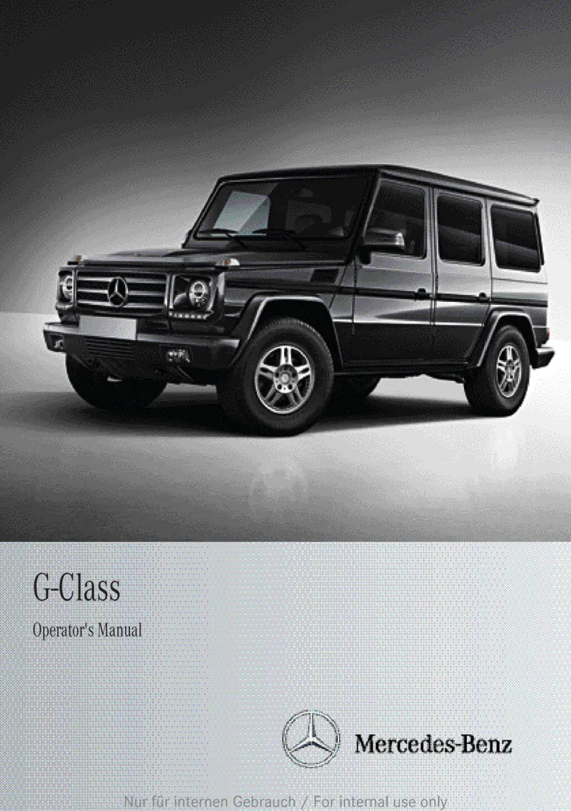 2013 Mercedes-Benz G Class owners manual