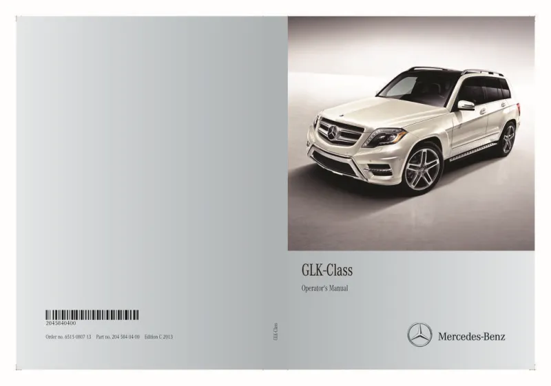 2013 Mercedes-Benz GLK Class owners manual
