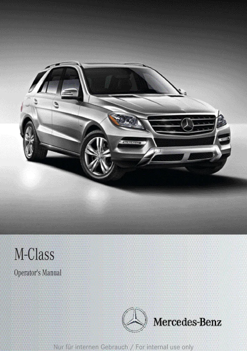 2013 Mercedes-Benz M Class owners manual