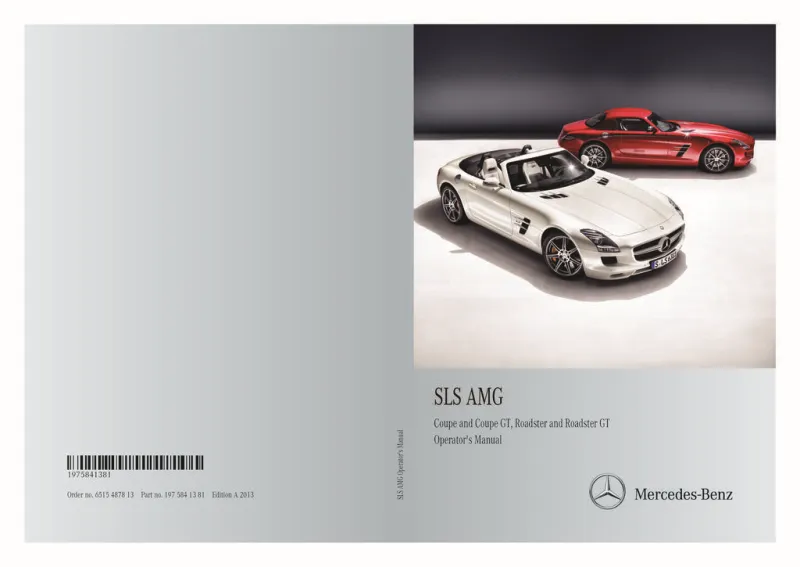 2013 Mercedes-Benz SLS AMG owners manual