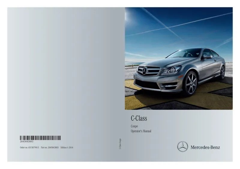 2014 Mercedes-Benz C Class owners manual