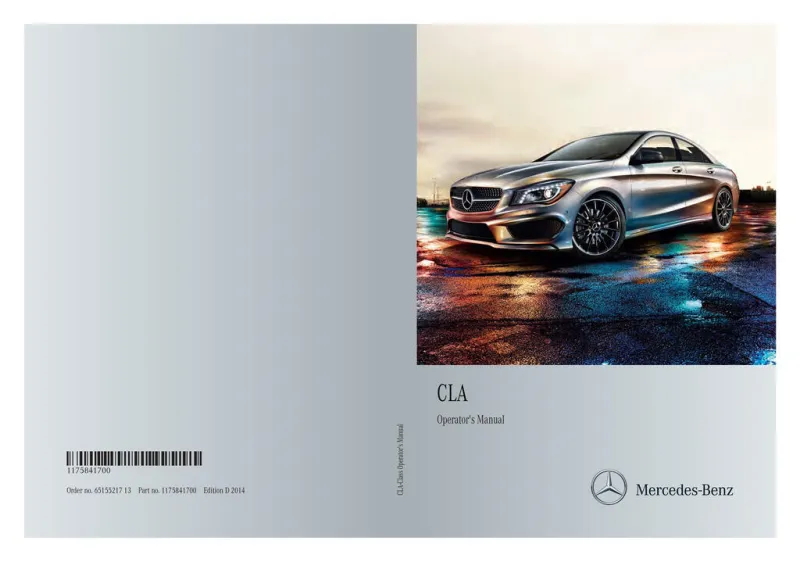 2014 Mercedes-Benz CLA owners manual