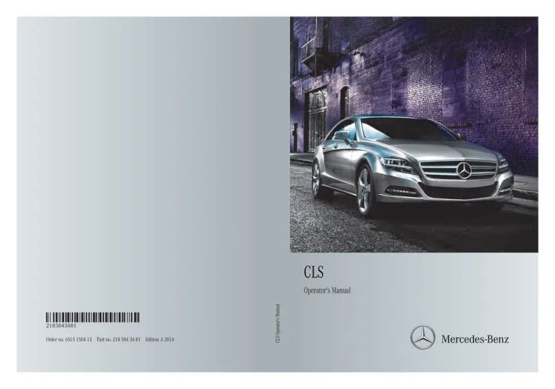 2014 Mercedes-Benz CLS owners manual