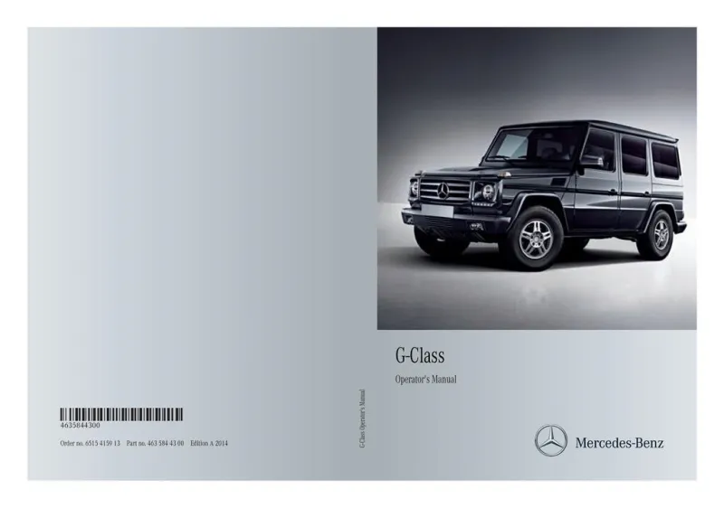 2014 Mercedes-Benz G Class owners manual