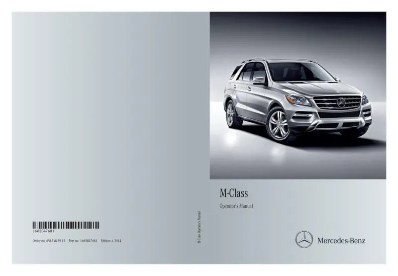 2014 Mercedes-Benz M Class owners manual
