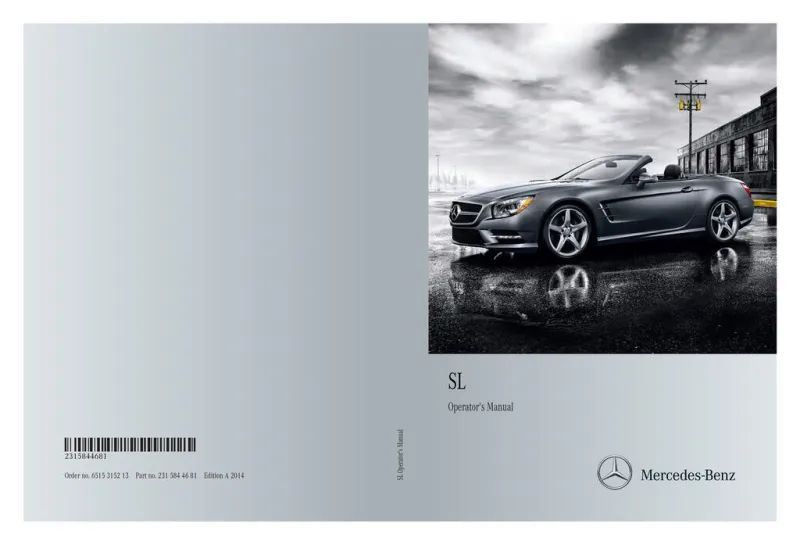 2014 Mercedes-Benz SL Class owners manual