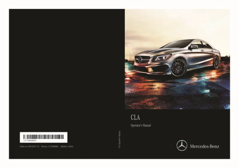 2016 Mercedes-Benz CLA owners manual