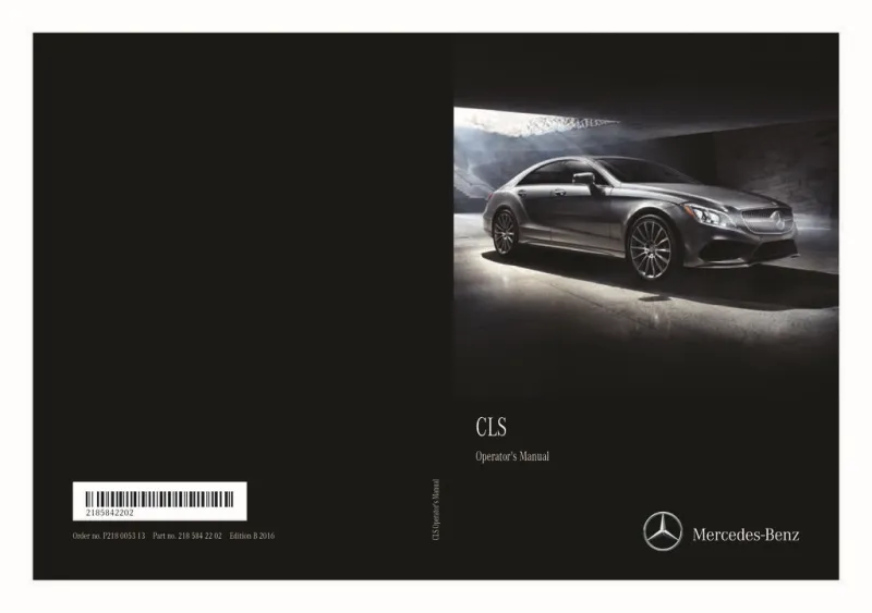 2016 Mercedes-Benz CLS owners manual