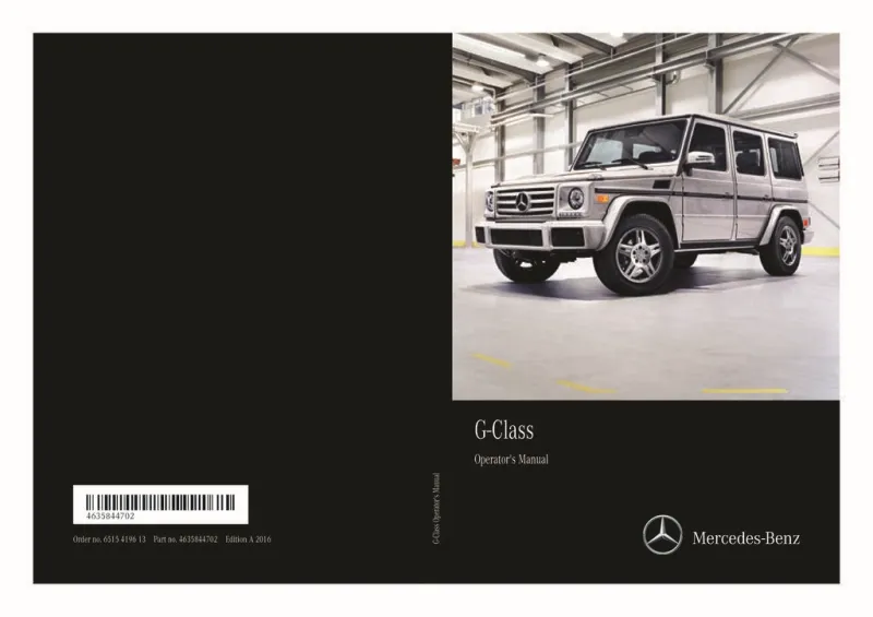2016 Mercedes-Benz G Class owners manual
