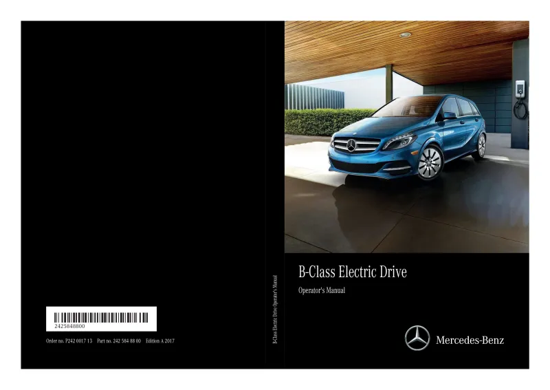 2017 Mercedes-Benz B Class owners manual