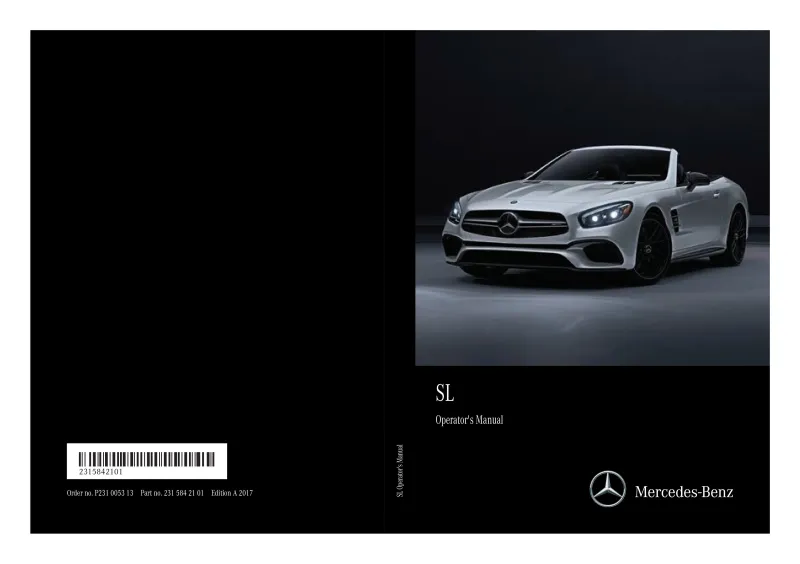 2017 Mercedes-Benz SL Class owners manual