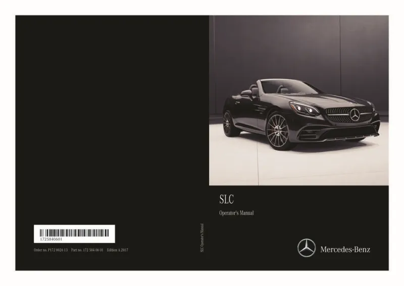 2017 Mercedes-Benz SLC owners manual